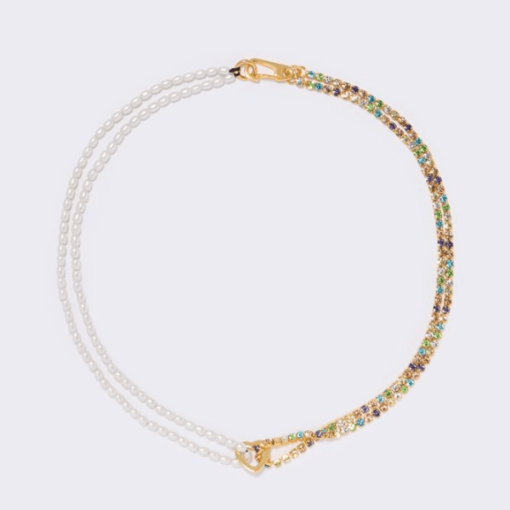 Bimba y Lola Collar Cristales y Perlas mini de colores - Imagen 2