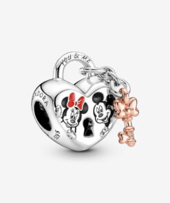 Charm Candado Mickey y Minnie Mouse de Disney