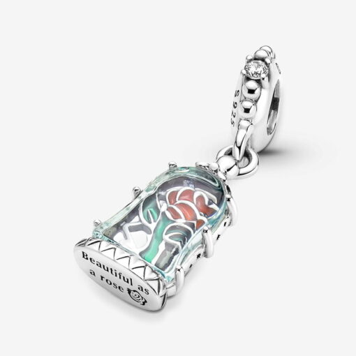 Charm Colgante Rosa Encantada de La Bella y la Bestia de Disney - Imagen 4