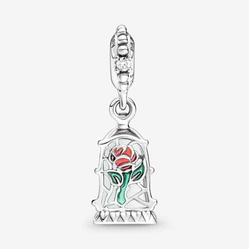 Charm Colgante Rosa Encantada de La Bella y la Bestia de Disney - Imagen 6
