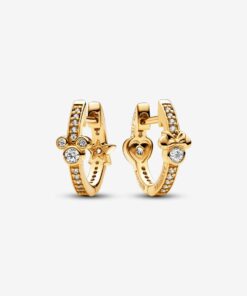 Pendientes de Aro Mickey Mouse y Minnie Mouse de Disney