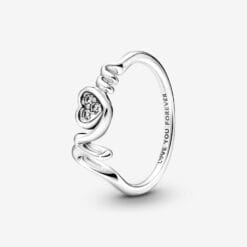 Anillo Corazón de Madre en Pavé