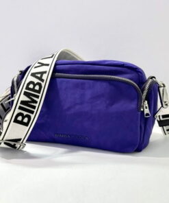 Bimba y Lola Bandolera Morada con Strap Webbing Letras Bimba