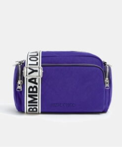 Bimba y Lola Bandolera Morada con Strap Webbing Letras Bimba