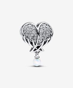 Charm Alas de Ángel y Corazón Brillante