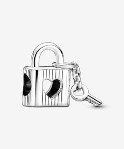 Charm Candado y Llave de Corazón