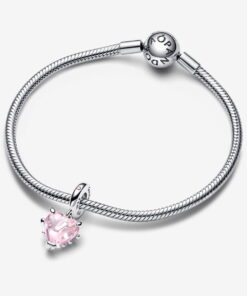 Charm Colgante Árbol de la Familia y Corazón Rosa