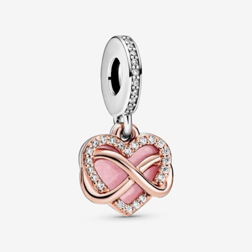 Charm Colgante Corazón Infinito Brillante