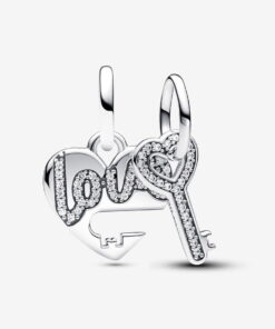 Charm Colgante Divisible Corazón y Llave