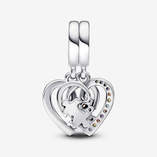 Charm Colgante Divisible Puzzle Corazones de la Amistad - Image 2