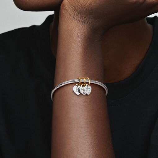 Charm Colgante Divisible Triple Amistad en Dos Tonos