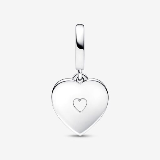 Charm Colgante Doble Corazón Blanco Anacarado - Image 2