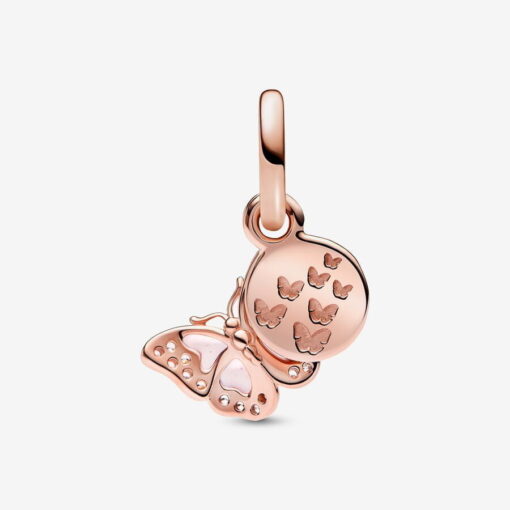 Charm Colgante Doble Mariposa Rosa - Imagen 5