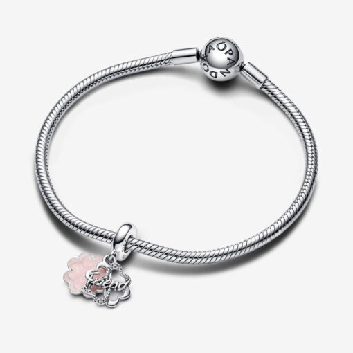 Charm Colgante Doble Trébol de Cuatro Hojas de la Amistad - Imagen 5