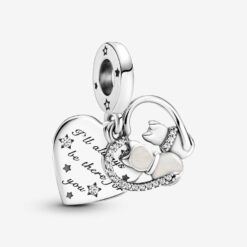 Charm Colgante Gatos y Corazones