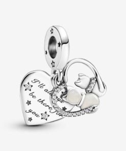 Charm Colgante Gatos y Corazones
