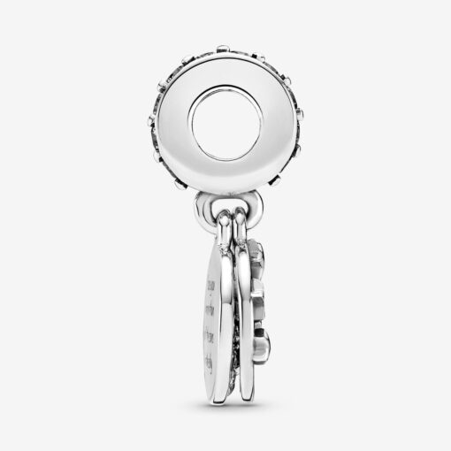 Charm Colgante Luna Creciente y Estrellas de Cielo Azul Nocturno