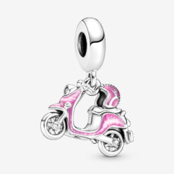 Charm Colgante Moto Scooter Rosa