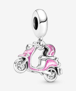 Charm Colgante Moto Scooter Rosa