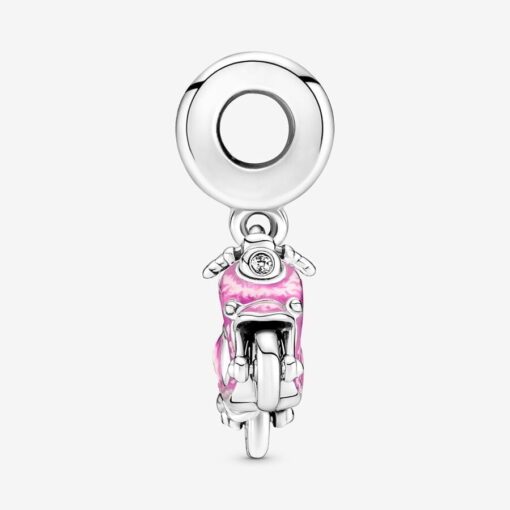 Charm Colgante Moto Scooter Rosa