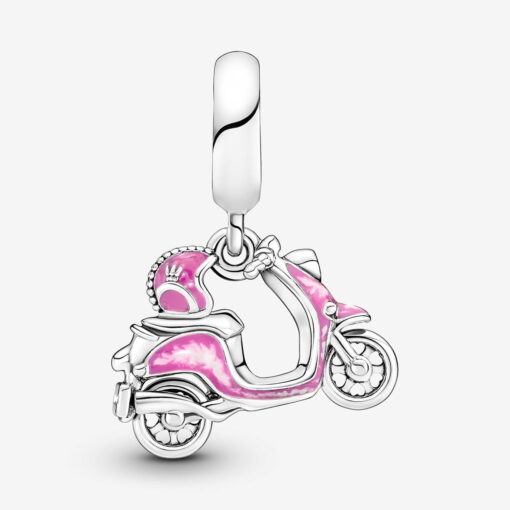 Charm Colgante Moto Scooter Rosa