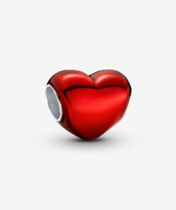 Charm Corazón Rojo Metálico