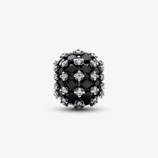 Charm Redondo Brillante en Pavé Negro - Imagen 4