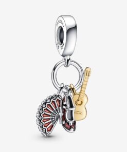 Charm colgante Guitarra Española Zapato Flamenco y Abanico