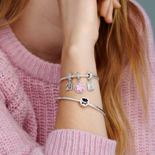 Charm colgante en plata de ley 21 Años de Amor - Imagen 3