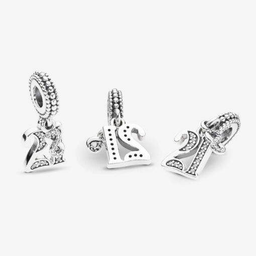 Charm colgante en plata de ley 21 Años de Amor - Imagen 6