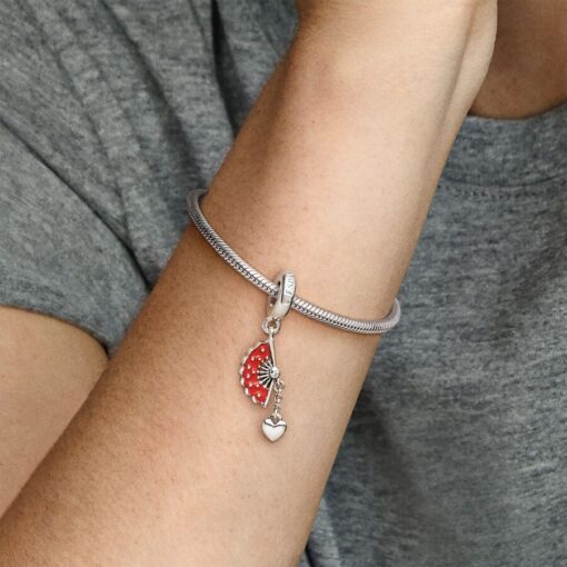 Charm Colgante en lata de ley Abanico Español