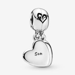 Charm colgante en plata de ley Amor de Madre e Hijo