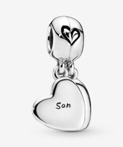 Charm colgante en plata de ley Amor de Madre e Hijo