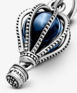 Charm colgante en plata de ley Globo Aeroestático Azul