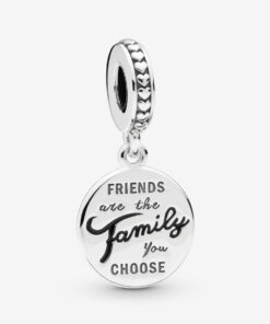 Charm Colgante en Plata de ley Los Amigos Son Familia