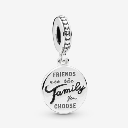 Charm Colgante en Plata de ley Los Amigos Son Familia