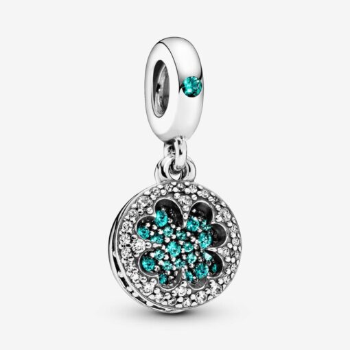 Charm Colgante en Plata de ley Trébol Brillante