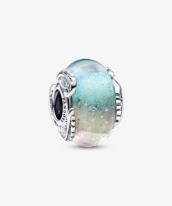 Charm de Cristal de Murano Pluma Curvada