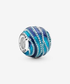 Charm en plata de ley Remolino Azul
