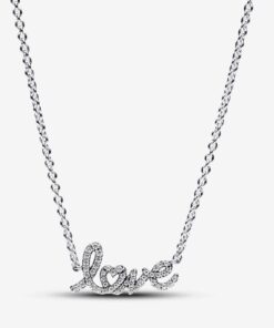 Collar Love Escrito a Mano Brillante