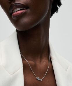 Collar Love Escrito a Mano Brillante