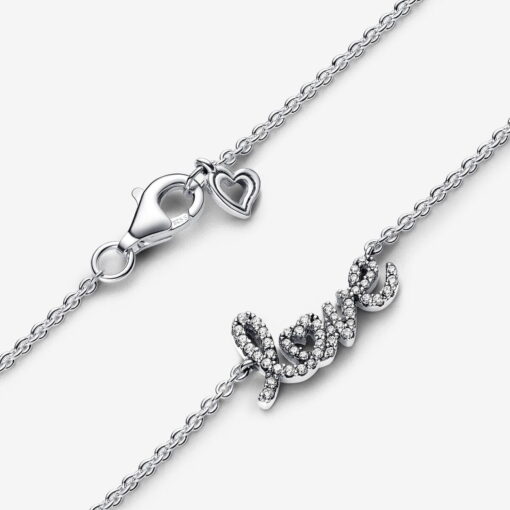 Collar Love Escrito a Mano Brillante