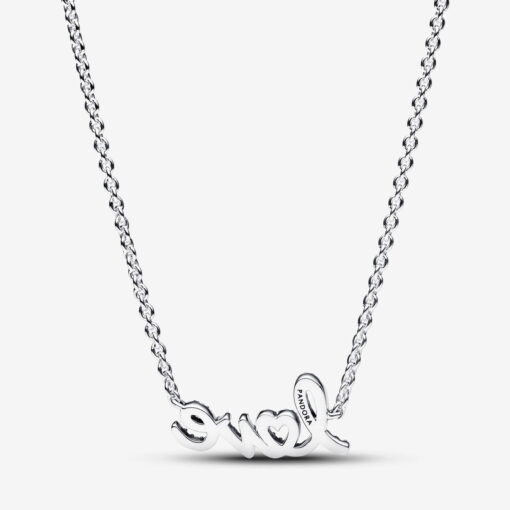 Collar Love Escrito a Mano Brillante