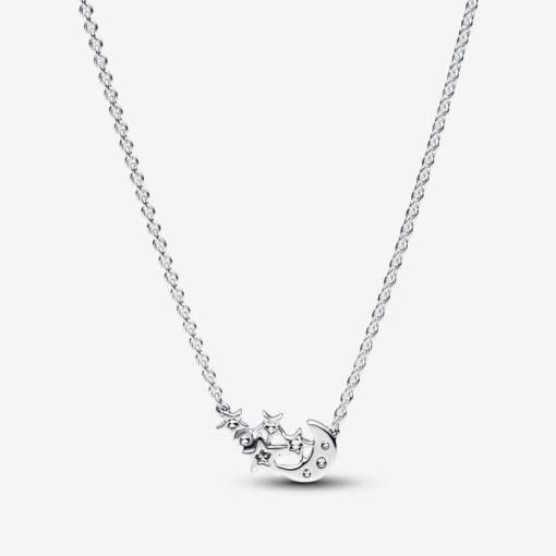 Collar Luna y Estrella Brillantes
