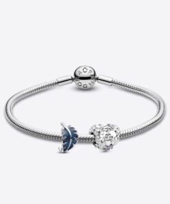 Charm Pluma Curvada Azul