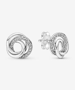 Aretes de botón Círculo Familiar Siempre