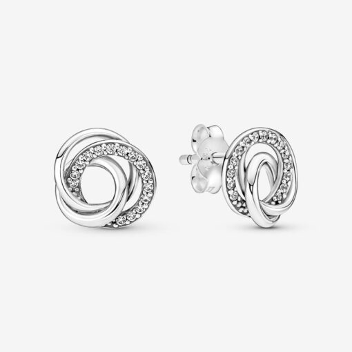 Aretes de botón Círculo Familiar Siempre
