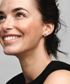 Aretes de botón Círculo Familiar Siempre