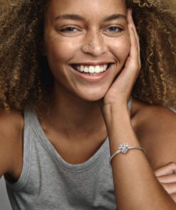 Pulsera Moments en plata de ley Retrato de Minnie Brillante
