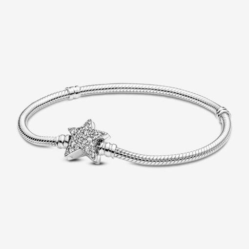 Pulsera Pandora Moments Cadena de Serpiente con Cierre de Estrella Asimétrica